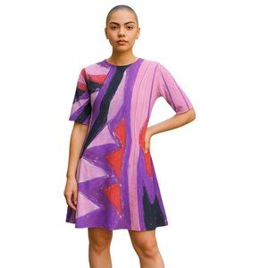 Zig Zag abstract Laura Flare Dress